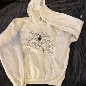 Graphic White Hoodie